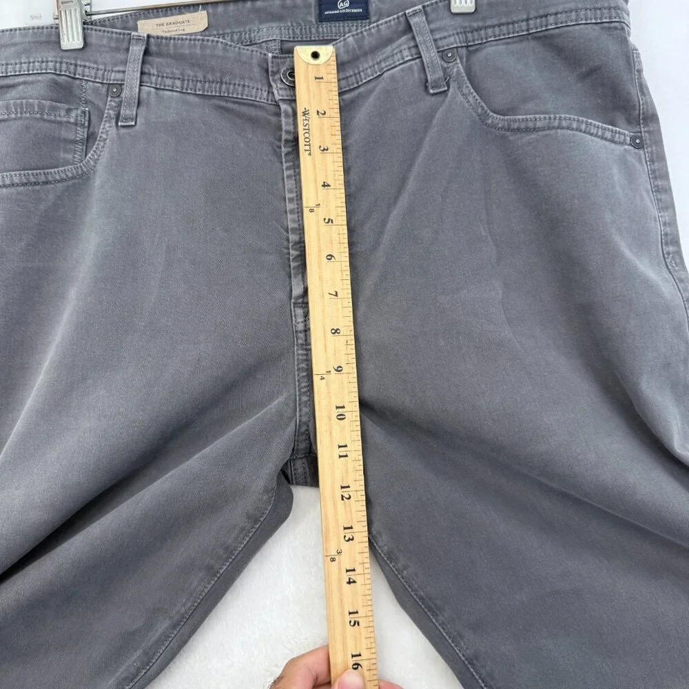 AG Adriano Goldschmied The Graduate Pants Mens 38x30 Gray Tailored Leg  Stretch